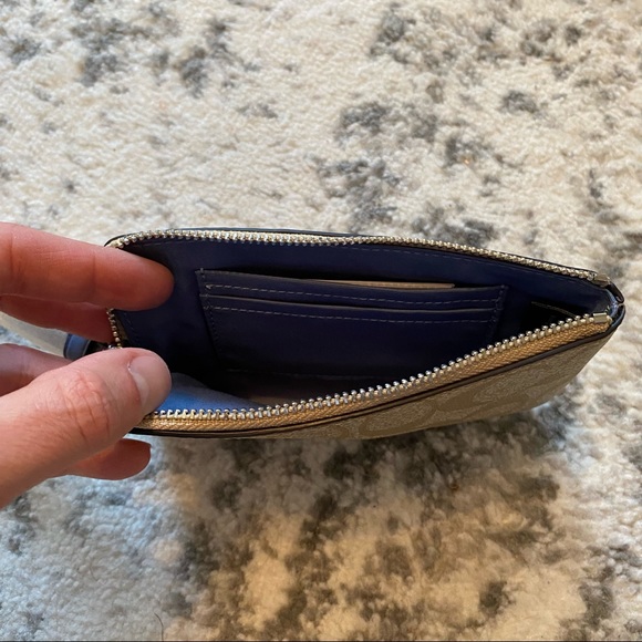 Coach Corner Zip Wristlet In Signature Canvas - Picture 4 of 4